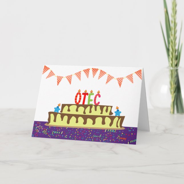 Carte d'anniversaire pour Otec (Devant)