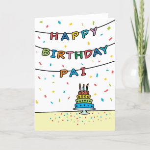Carte d'anniversaire pour Pai