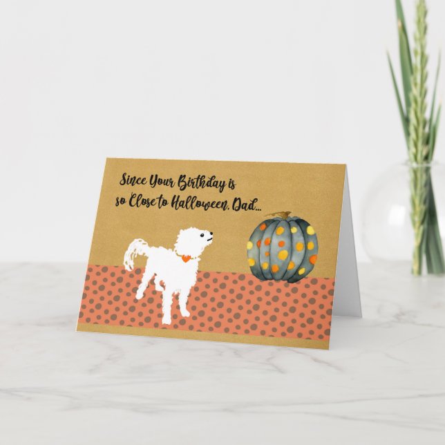 Carte d'anniversaire pour papa de chien de compagn (Devant)