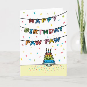 Carte d'anniversaire pour Paw Paw Paw