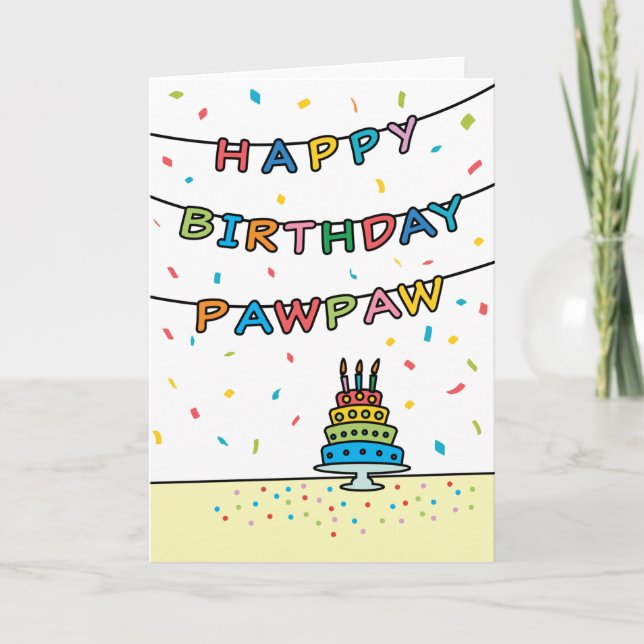 Carte d'anniversaire pour Pawpaw (Devant)