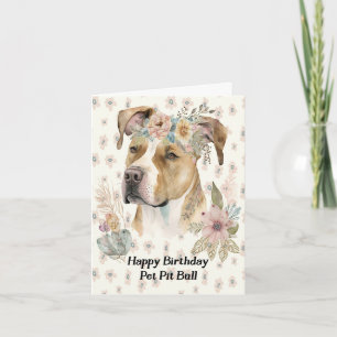 Carte d'anniversaire pour Pet Pit Bull