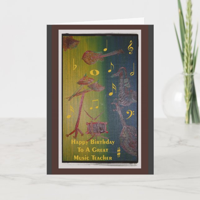 Carte d'anniversaire pour professeur de musique (Devant)