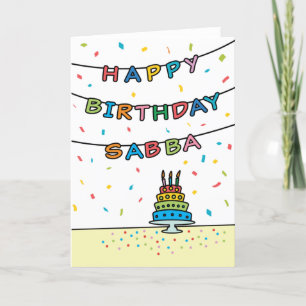 Carte d'anniversaire pour Sabba