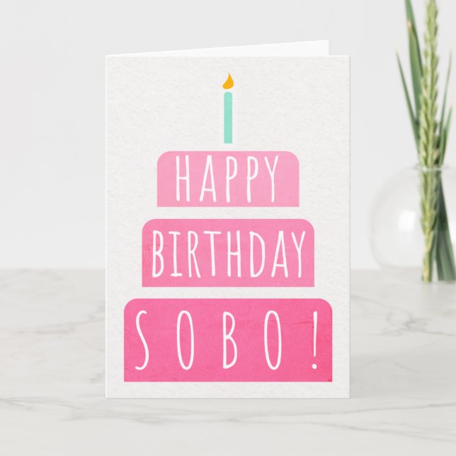 Carte d'anniversaire pour Sobo (Devant)