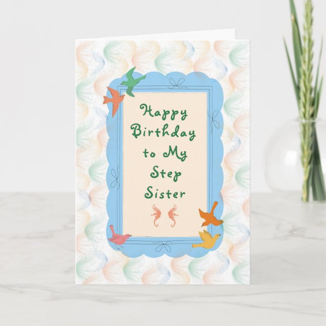 Carte d'anniversaire pour Step Sister (Devant)