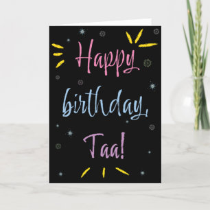 Carte d'anniversaire pour Taa