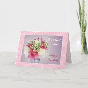 Carte d'anniversaire pour tante - Bouquet de fleur