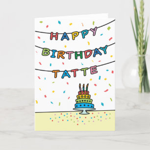 Carte d'anniversaire pour Tatte