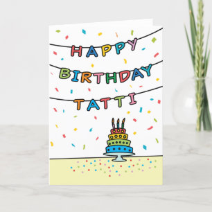 Carte d'anniversaire pour Tatti