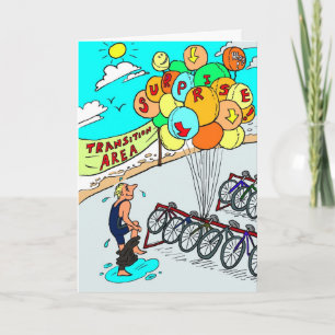 Carte d'anniversaire pour Triathlon - Balloons de 