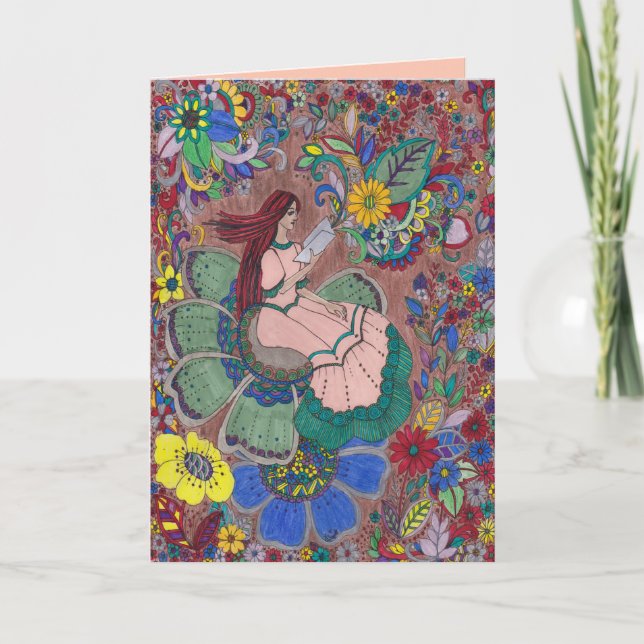 Carte d'anniversaire pour un amoureux des livres - (Devant)