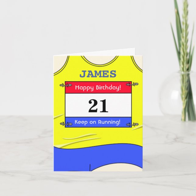 Carte d'anniversaire pour un coureur (Devant)