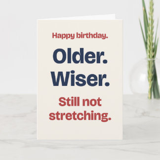 Carte d'anniversaire pour un coureur qui ne s'étir