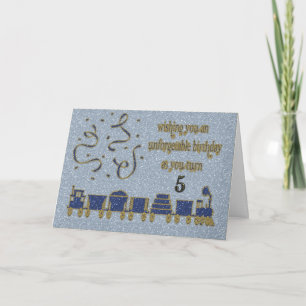 Carte d'anniversaire pour un garçon de 5 ans