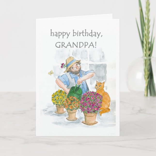 Carte d'anniversaire pour un grand-père - Jardinag (Devant)