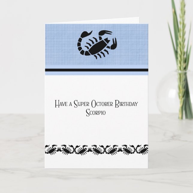 Carte d'anniversaire pour un Scorpio 23 oct.-21 no (Devant)