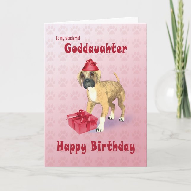 Carte d'anniversaire pour une fillette avec un chi (Devant)