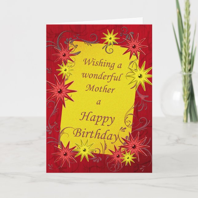 Carte d'anniversaire pour une mère (Devant)