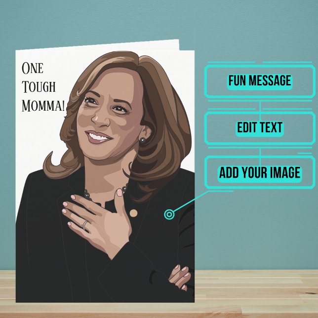 Carte d'anniversaire pour une Momala coriace est K (Kamala Harris is a symbol of strength for many. )