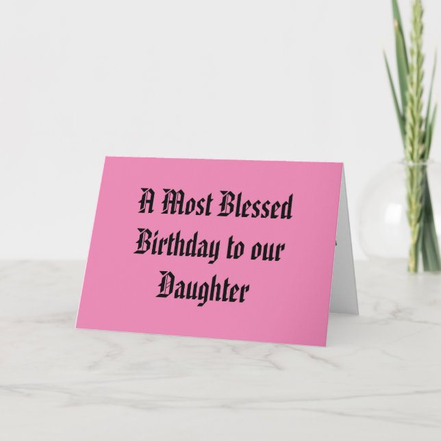 Carte d'anniversaire pour votre fille (Devant)