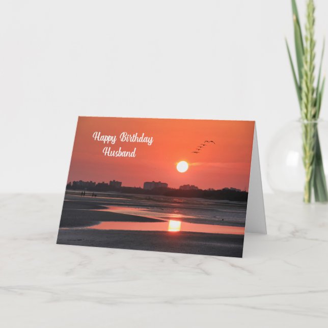 Carte d'anniversaire pour votre mari coucher de so (Devant)