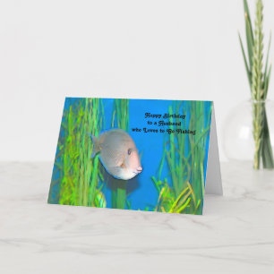 Carte d'anniversaire pour votre mari de pêche