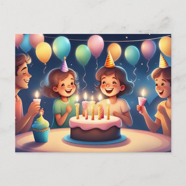Carte d'anniversaire pour votre petite fille (Devant)