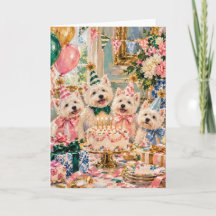 Carte d'anniversaire pour Westies