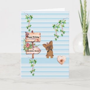 Carte d'anniversaire pour Yorkshire Terrier Dog