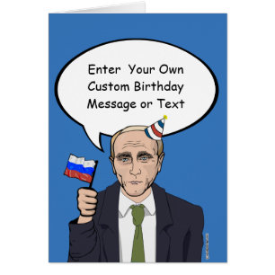 Carte d'anniversaire Poutine - Personnaliser votre