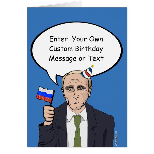 Carte d'anniversaire Poutine - Personnaliser votre (Devant)