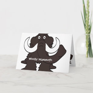 Carte d'anniversaire préhistorique Woolly Mammoth