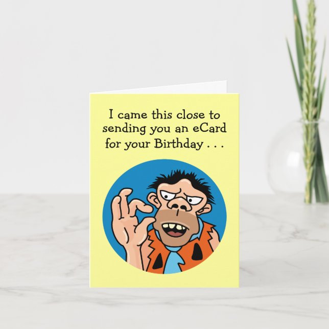 Carte d'anniversaire primitive (Devant)
