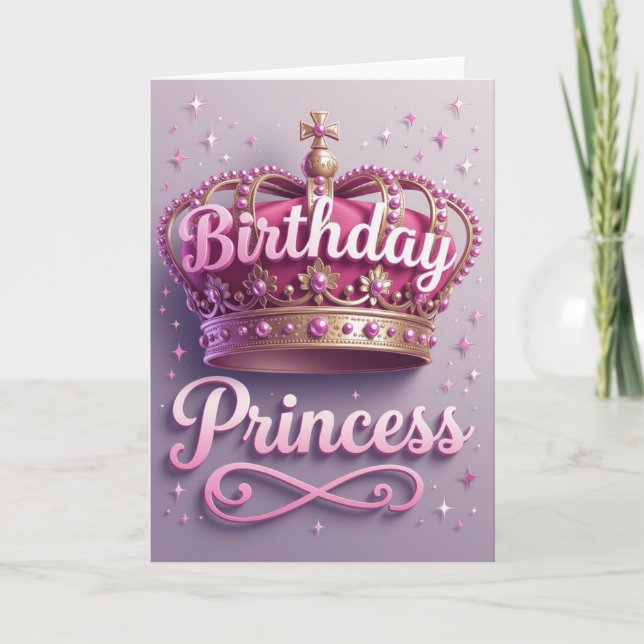 Carte d'anniversaire princesse, carte d'anniversai (Devant)