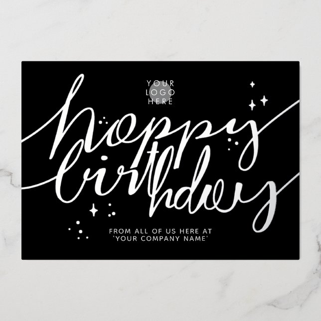 Carte d'anniversaire professionnelle écriture manu (Recto)