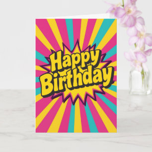 carte d'anniversaire psychédélique