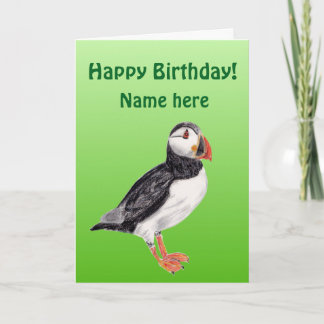 Carte d'anniversaire Puffin