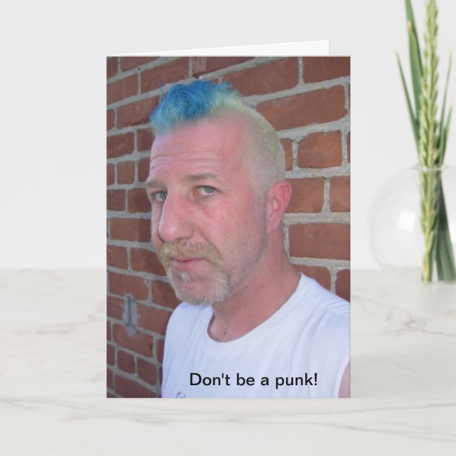 Carte d'anniversaire Punk (Devant)