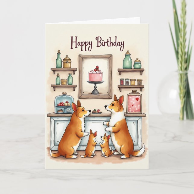Carte d'anniversaire Puppy Party (Devant)