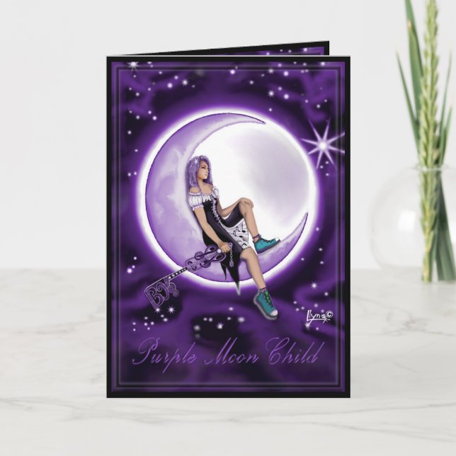 Carte d'anniversaire Purple Moon (Devant)