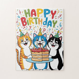 Carte d'anniversaire Puzzle Cuts