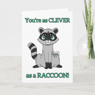 Carte d'anniversaire Raccoon