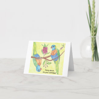 Carte d'anniversaire Rainbow Lorikees