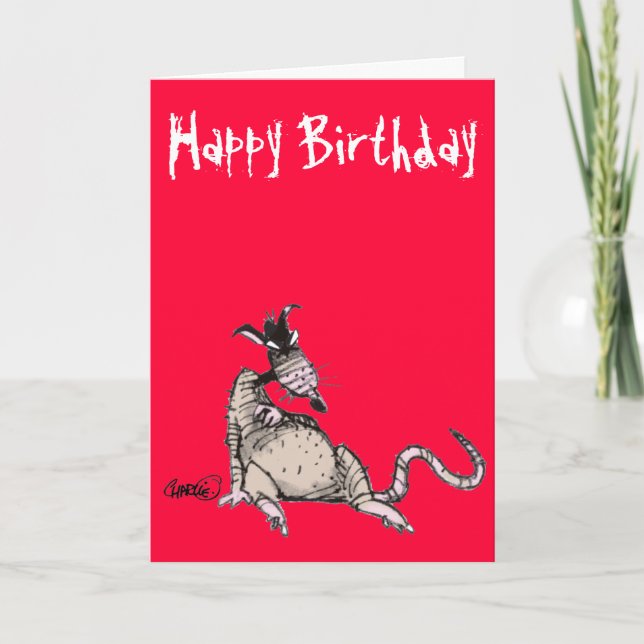 Carte d'anniversaire Rat Rod (Devant)