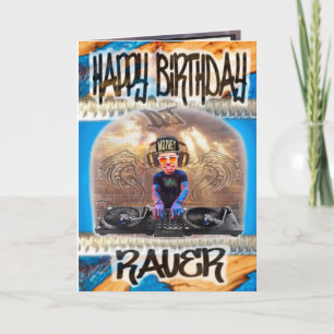 Carte d'anniversaire Raver