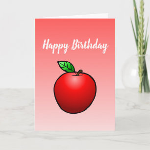Carte d'anniversaire Red Apple pliée