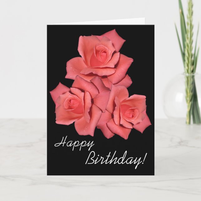 Carte d'anniversaire Red Roses (Devant)
