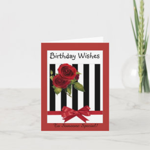 Carte d'anniversaire Red Roses