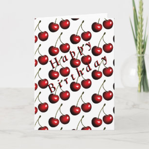 Carte d'anniversaire Red Sweet Cherry